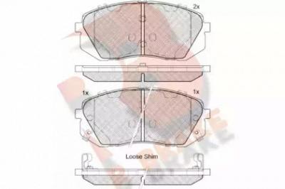 R BRAKE rb1826 -  Комплект тормозных колодок, дисковый тормоз